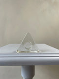 Glass Triangle Candle Stick Holder