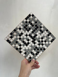 Tiled Black White and Grey Tray