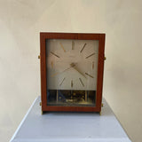MCM Teak Mantle Clock by Hettich