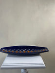 Mid-Century Modern Ceramic Blue and Orange Long Dish