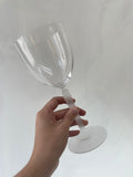 Set of Six Frosted Wine Glass