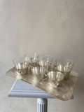 Glass Tea Cup Set With Tray