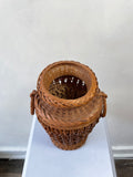 Vintage Wicker Basket Vase