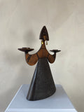 Vintage Copper Figural Lady Candlestick Holder Bjorn Wiinblad