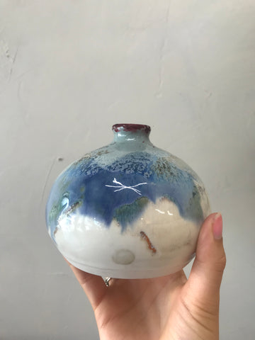 Red and Blue Bud Vase