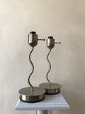 Squiggle Pair of Lamps Post Modern