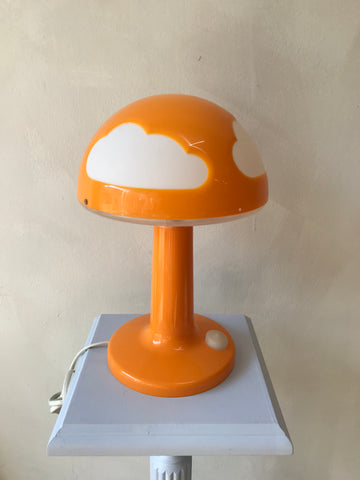 Vintage Ikea Orange Cloud Mushroom Lamp