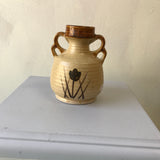 Brown Cattail Bud Vase